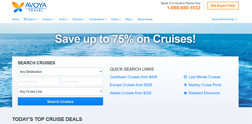 avoya cruise screenshot