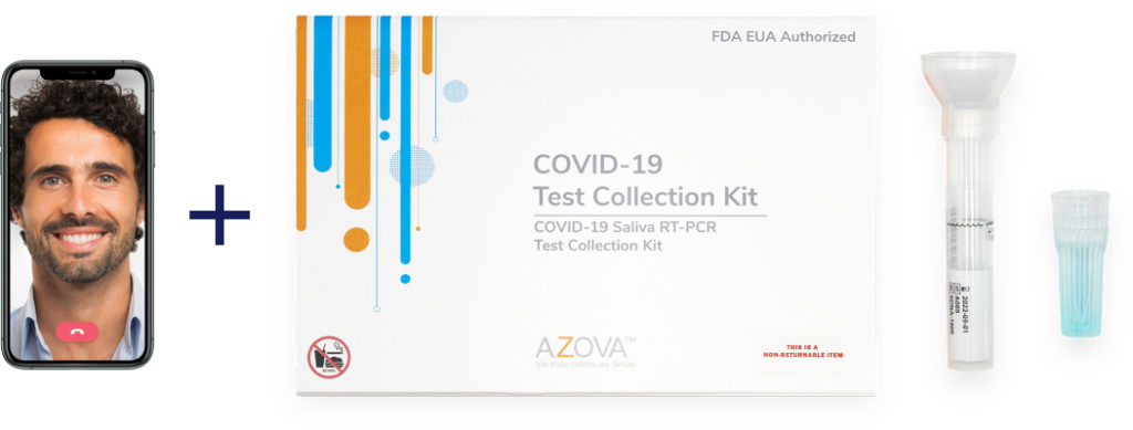 Azova COVID-19 At-Home Test Collection Kit components