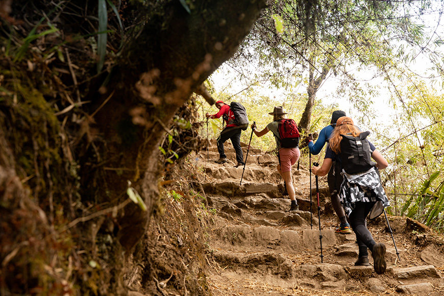 Hikers on Choquequirao trek in Peru